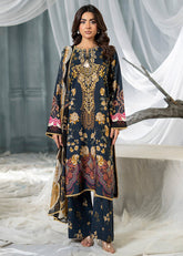 Meerak Embroidered Linen 25 Navy Charm